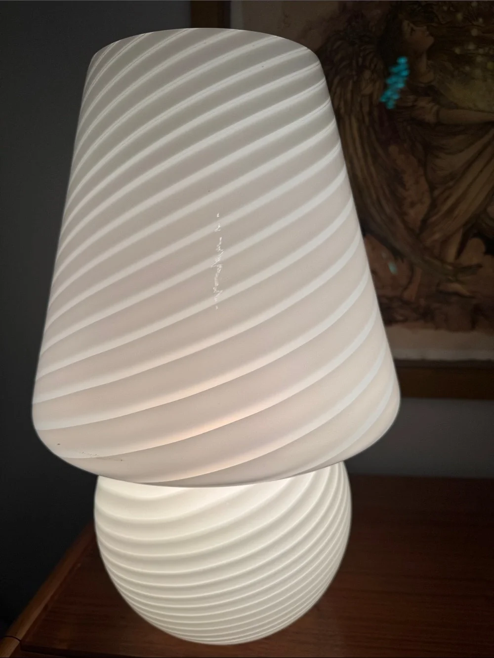 1970 Murano swirl Mushroom Lamp